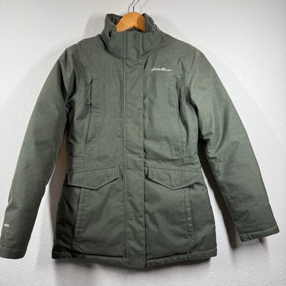 Women's Eddie Bauer Green Full Zip Jacket‎ Overcoat Size XS - Picture 2 of 9